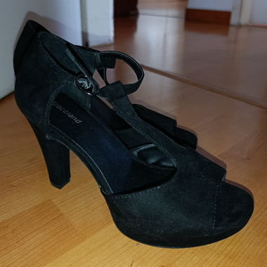 Black Velvet Heels