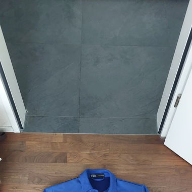 Blaue Jacke