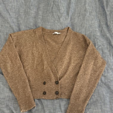 Braune Strick-Cardigan