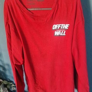 Long sleeve Vans rosso