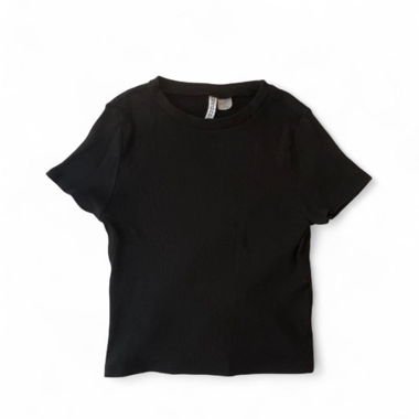 T-shirt bébé côtelé noir