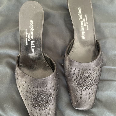 VINTAGE Y2K SCHWARZE MULES
