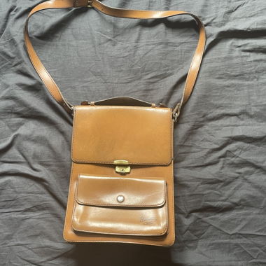 Vintage Ledertasche mit Schulterriemen