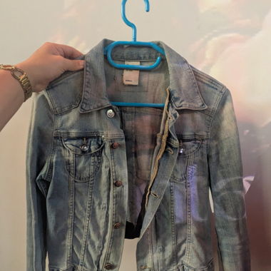 Veste en jean denim clair