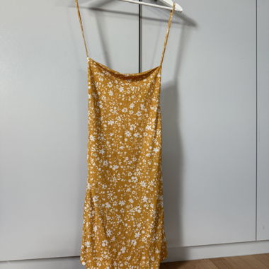 Robe mini fleur jaune