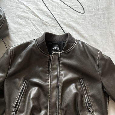Bomber leather jacket 