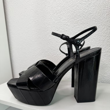 Saint Laurent Farrah High Heels Sandalen Schwarz Gr. 40