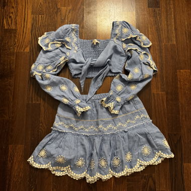LoveShackFancy Blue  two-piece set
