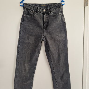 Jean gris taille haute