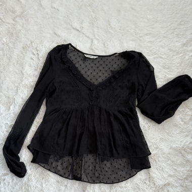 Blouse transparente noir 
