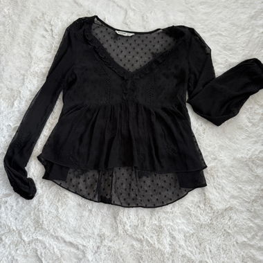 Blouse transparente noir 