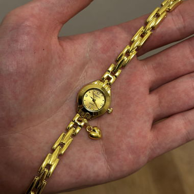 Orologio Cuore Dorato