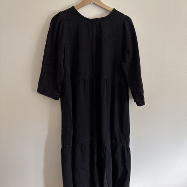 Abito midi in denim nero