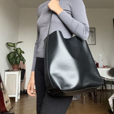 Borsa a spalla tote nera