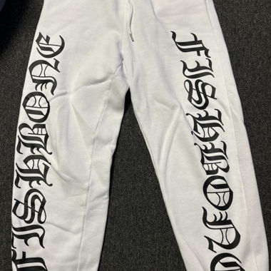Pantalone da jogging bianco con scritta FISHBONE