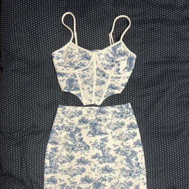 Sommer Zweiteiler - Blau und Weiss