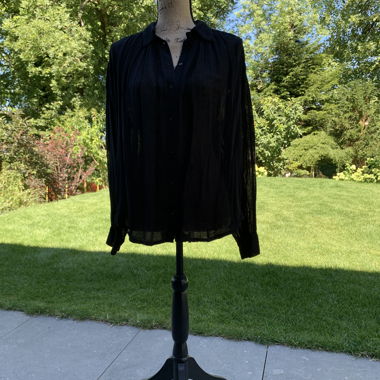 Masscob schwarze transparente Bluse, Gr. S
