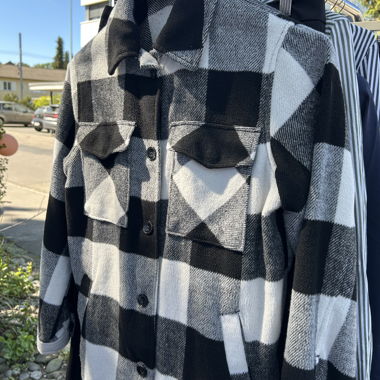 Giacca overshirt a quadri H&M