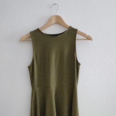 20ies Glitzerkleid in khaki