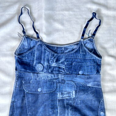 Cute little mesh top Jean’s print 