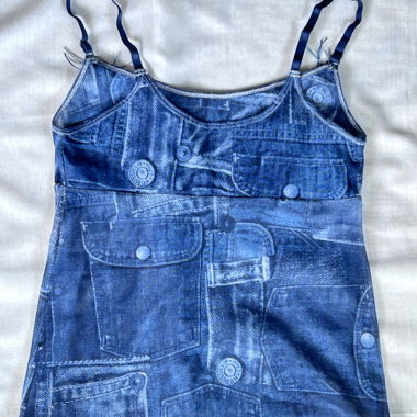 Cute little mesh top Jean’s print 