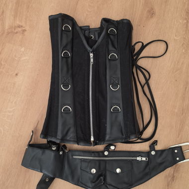 Black Gothic Corset Set