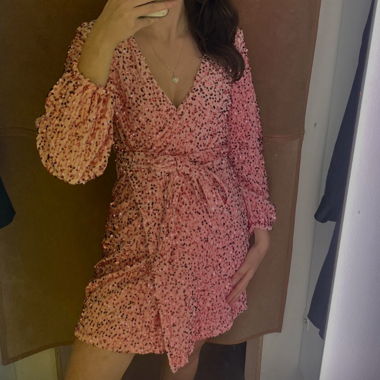 Pink sequin dress