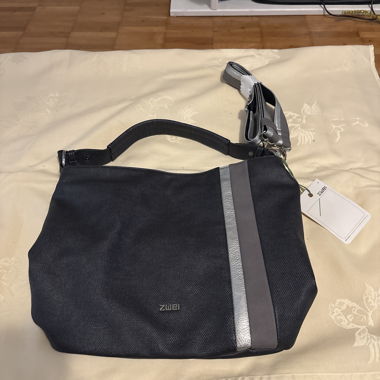 Zwei Schultertasche schwarz