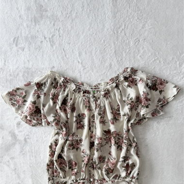 Japanese Floral Chiffon Blouse (S/M)