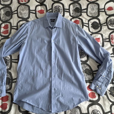 Camicia a righe azzurro chiaro