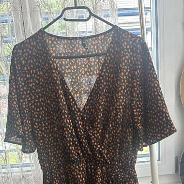 Wickelkleid mit Animal-Print