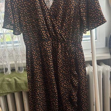 Wickelkleid mit Animal-Print