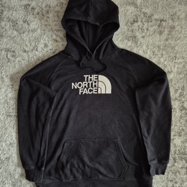 The North Face Hoodie, Schwarz mit Weissem Logo