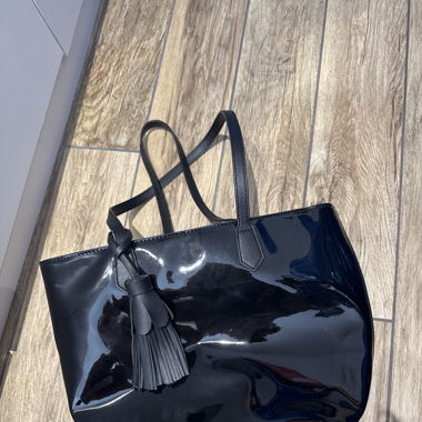 Sac à main vinyle noir C&A