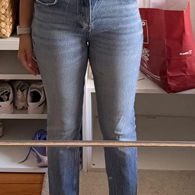 Jeans vita alta blu