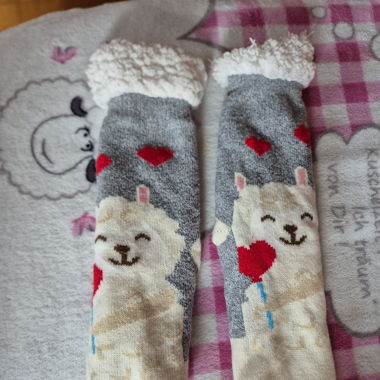 Alpaka Kuschelsocken rutschfest