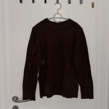 Ensemble en pantalon en tricot marron & pull en tricot