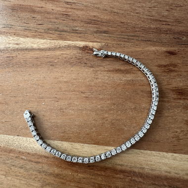 Strass Armband Silberfarben 925