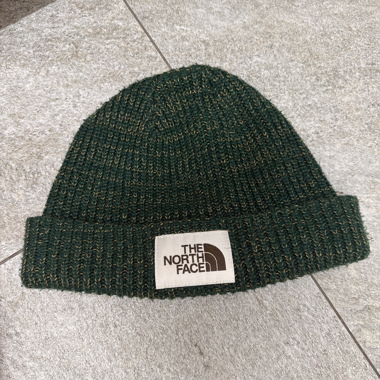 Cuffia in maglia verde The North Face
