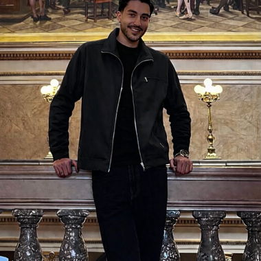 Giacca con zip nera Zara