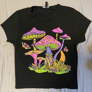 Mushroom print T-shirt