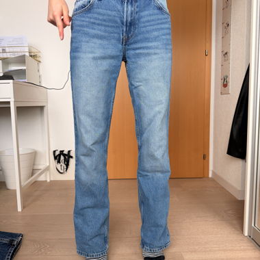 Jean bleu taille haute