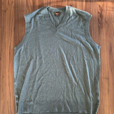 Green knit vest