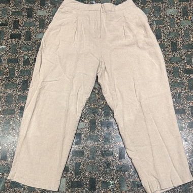 Beige Linen Trousers Zara