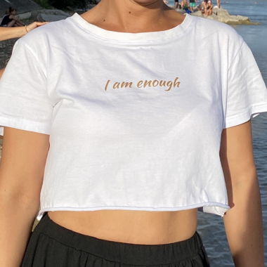 I am Enough Crop Top, nuovo!