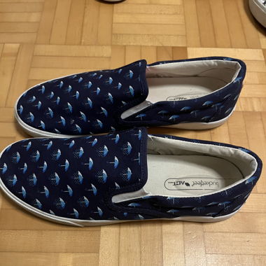 bucketfeet Schuhe Blau/ kleine Schirme 