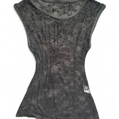 Transparent black top 