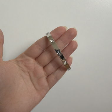 Silver-tone crystal bracelet