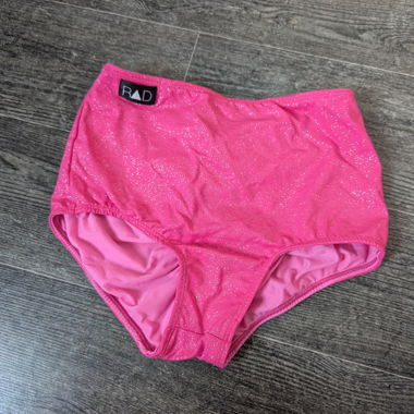 Shorts de poledance RAD en rose pailleté