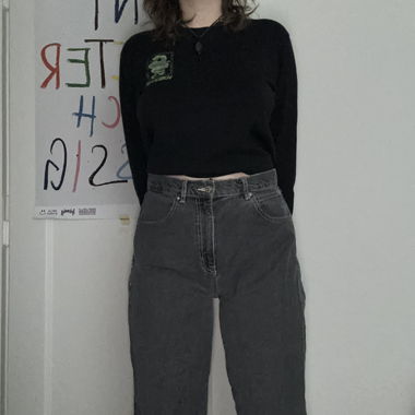 grey mom jeans